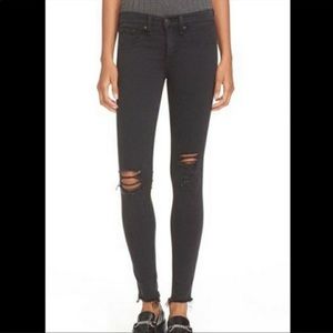 Rag and bone/Jean black distressed leggings size 26